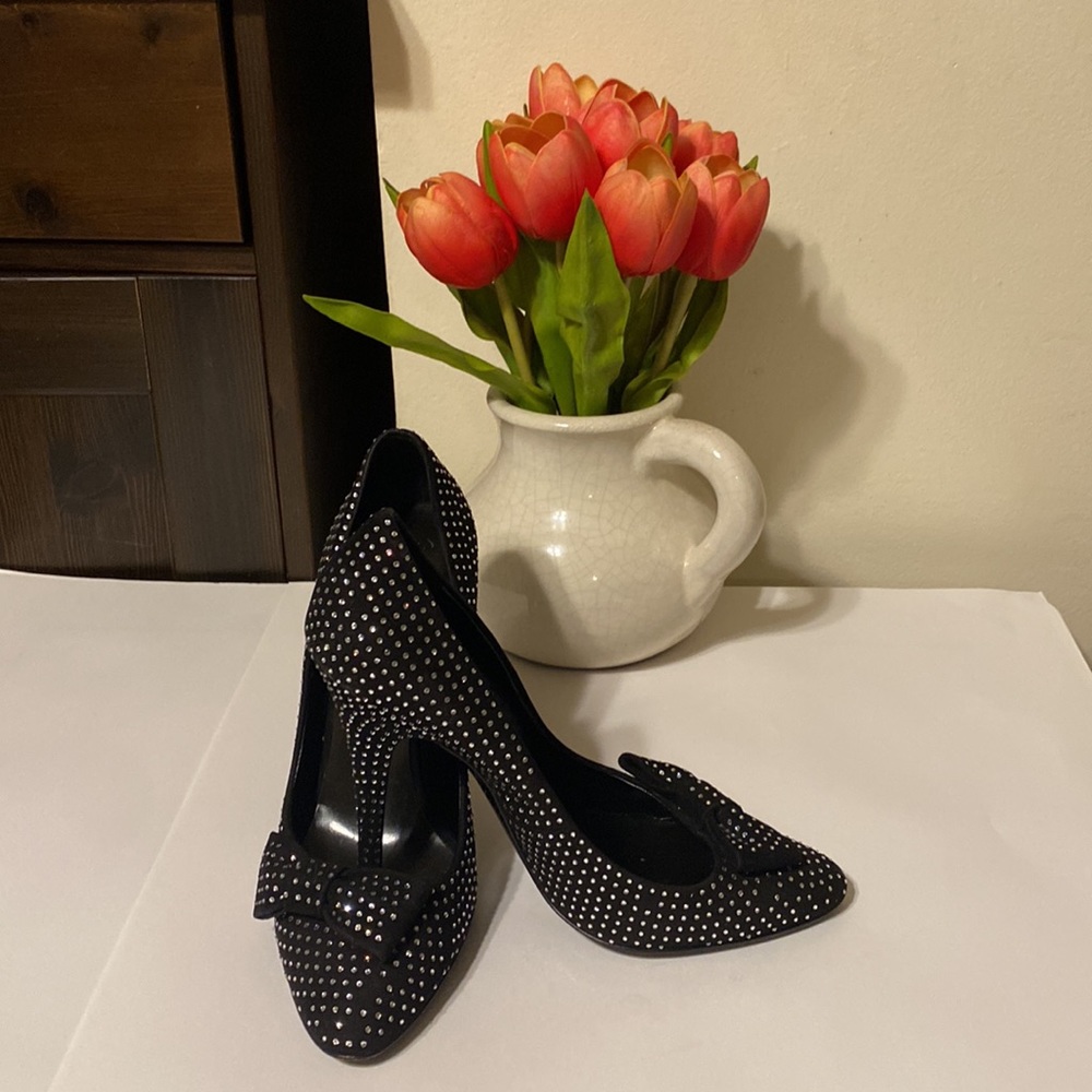 BALMAIN PARIS WOMEN GIUSEPPE ZANOTTI  RHINESTONE HEELS WITH BOWS SIZE EU…